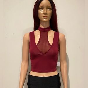 Sexy Burgundy Crop Top